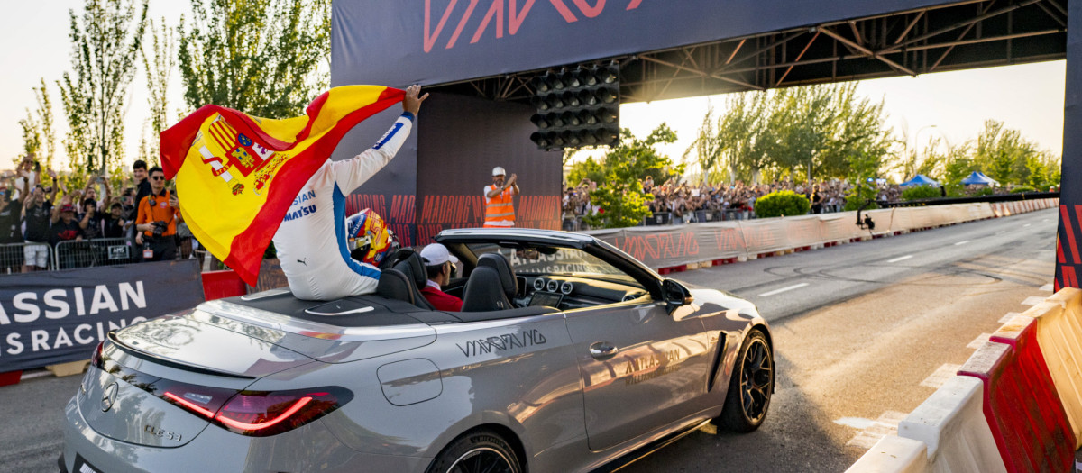 Carlos Sainz Jr., en un acto de presentación de Madring