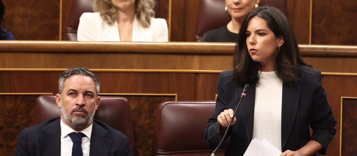 La portavoz de Vox en el Congreso, Pepa Millán, en una sesión plenaria