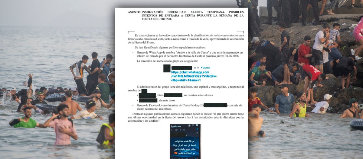 Nota de alerta temprana del CNI del 29 de julio, un día antes de la entrada masiva de inmigrantes desde Marruecos a Ceuta