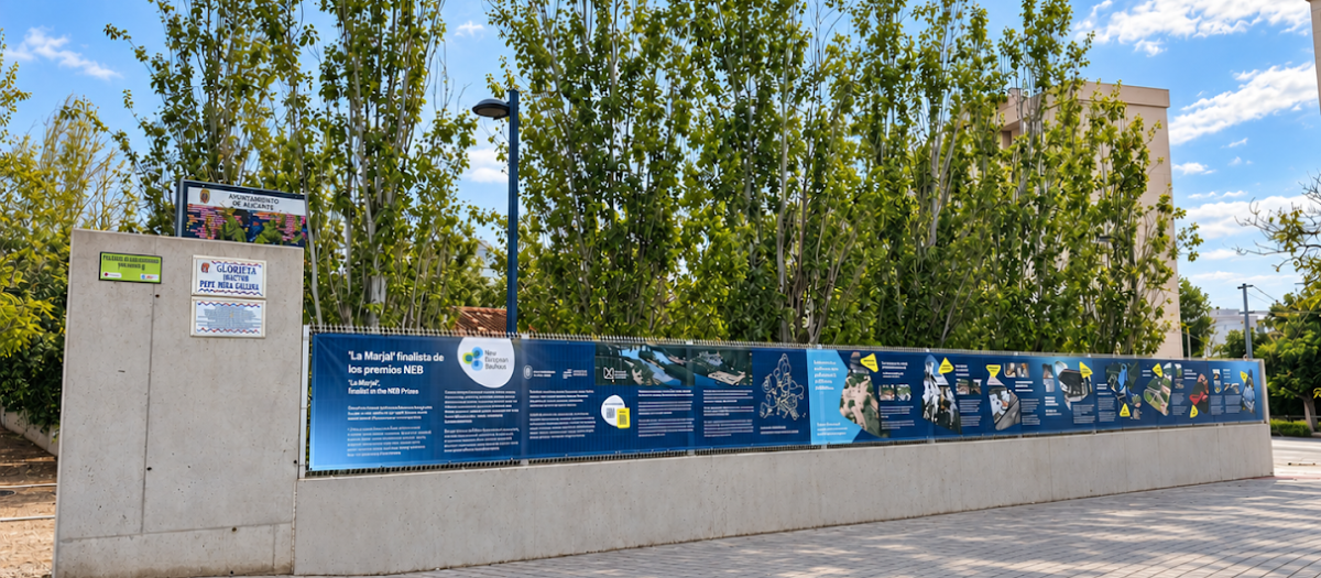 Imagen de las lonas de la candidatura