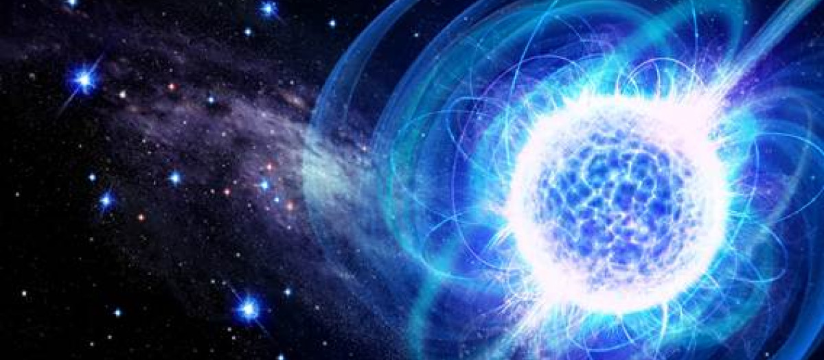 Representación artística de un magnetar