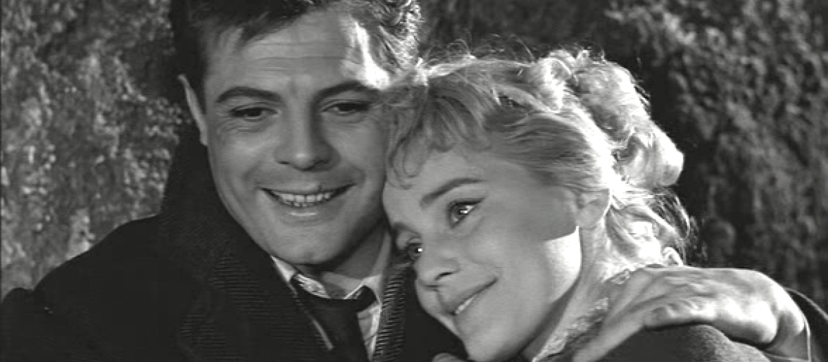 Marcello Mastroianni y Maria Schell en la versión cinematógrafica de Noches blancas dirigida por Luchino Visconti