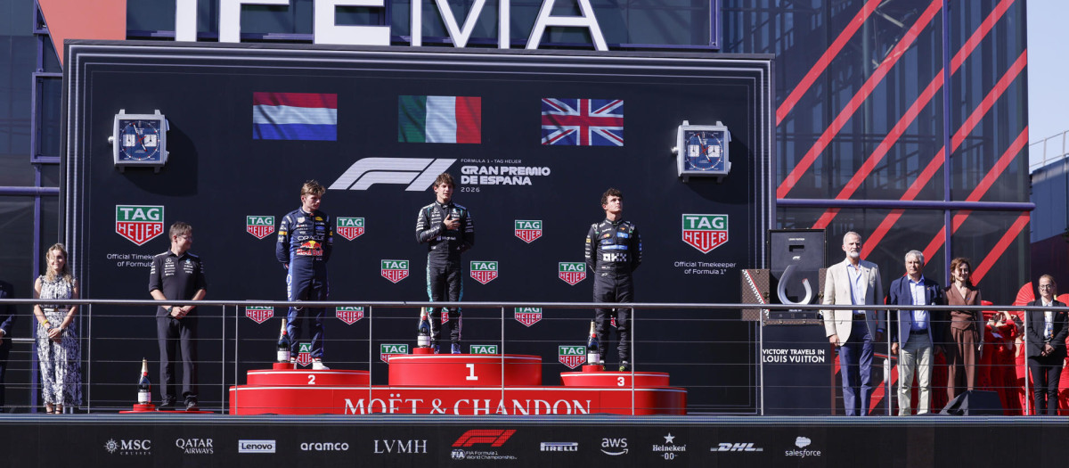El podio del Gran Premio de España 2026