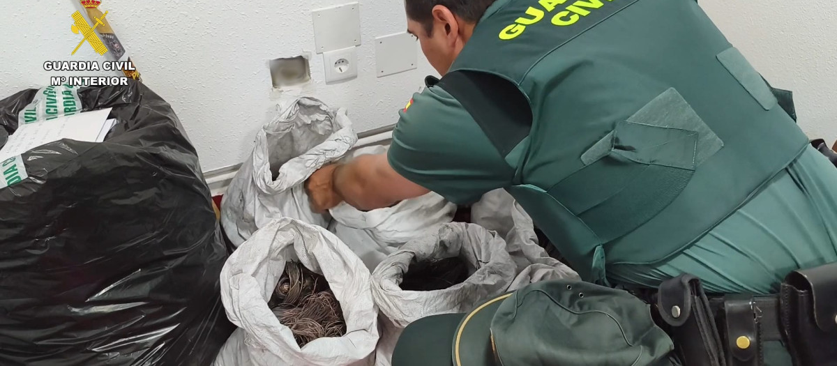 Cobre incautado durante la operación