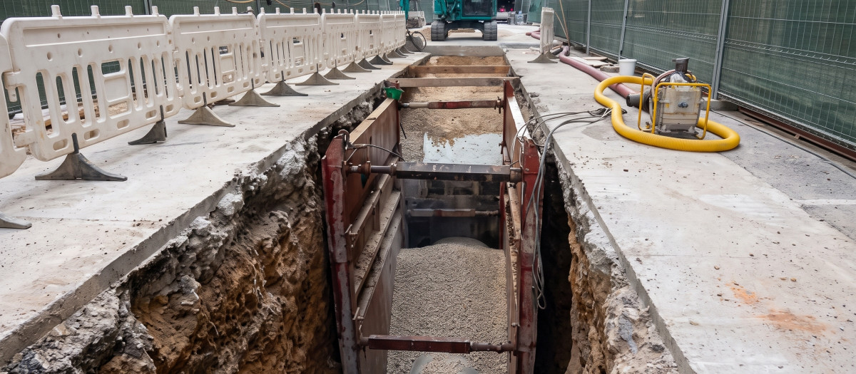 Imagen de una de las obras en ejecución
