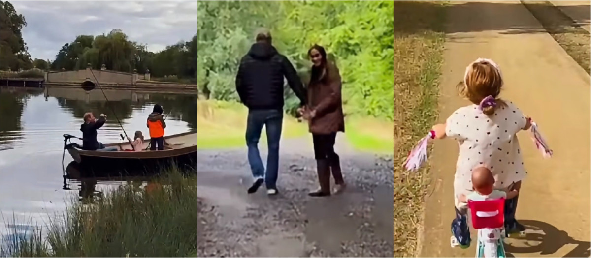 El Príncipe Harry y Meghan Markle con sus hijos