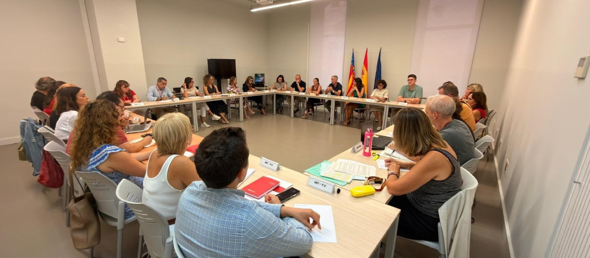 Imagen de la Mesa Sectorial de la Función Pública reunida este lunes