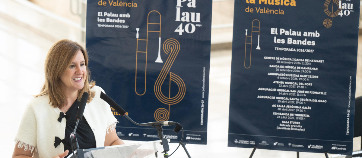 Imagen tomada este lunes de la alcaldesa de Valencia, María José Catalá, en el Palau de la Música