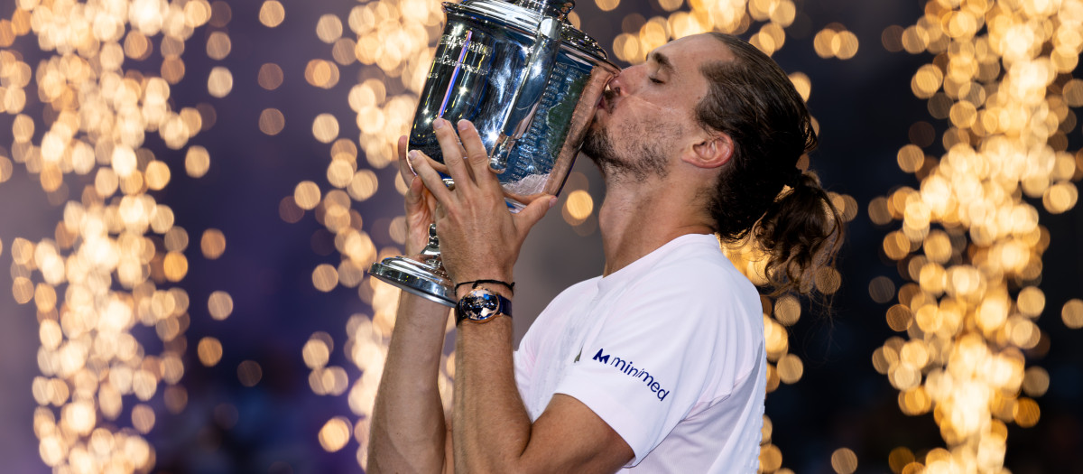 El tenista alemán Alexander Zverev tras ganar el US Open
