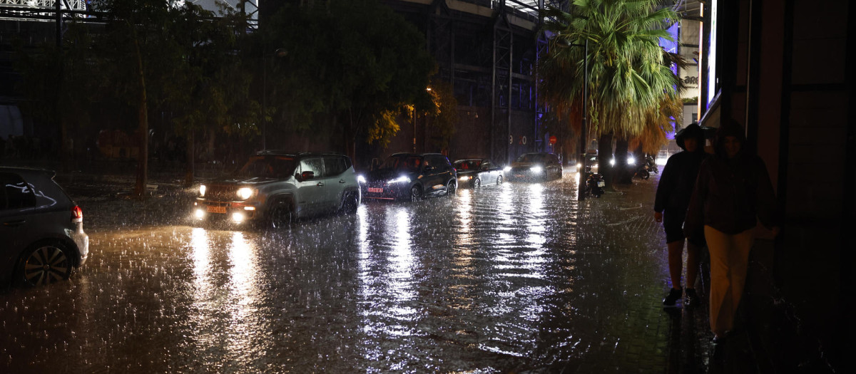 Imagen de los efectos de las lluvias en Valencia