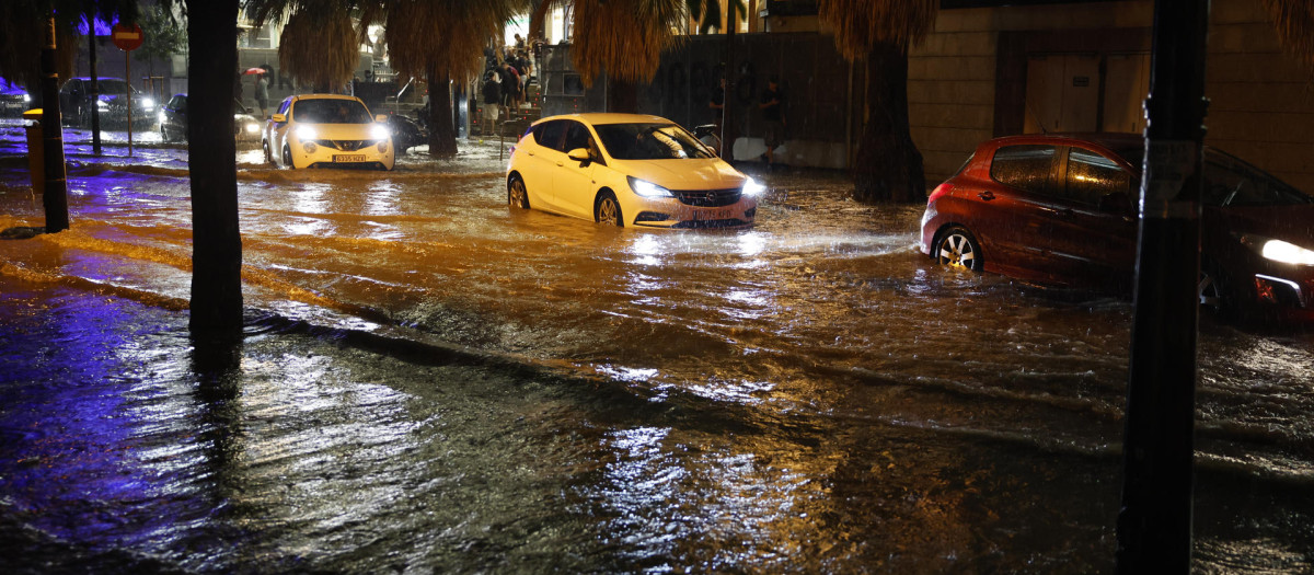 Imagen de los efectos del temporal en Valencia