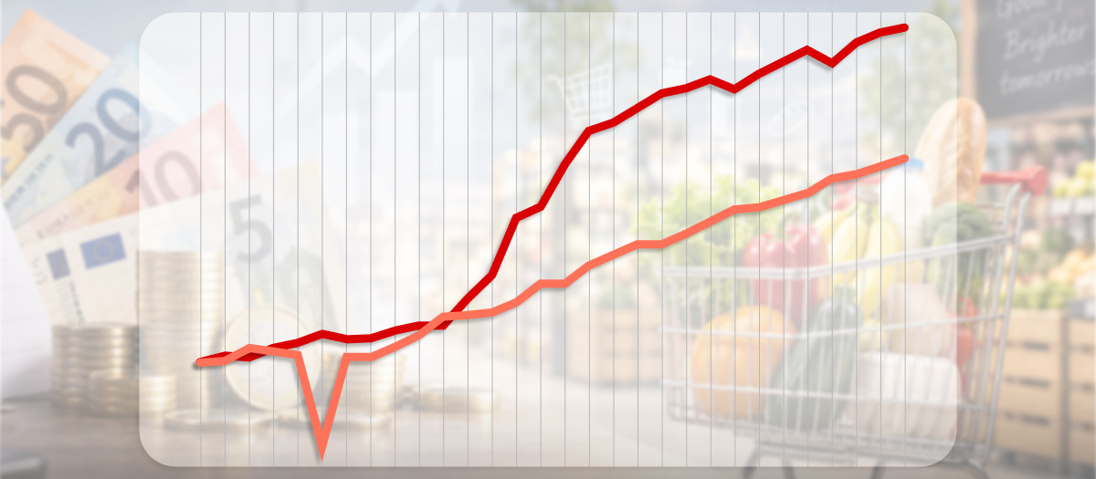 Evolución de la cesta de la compra y los salarios