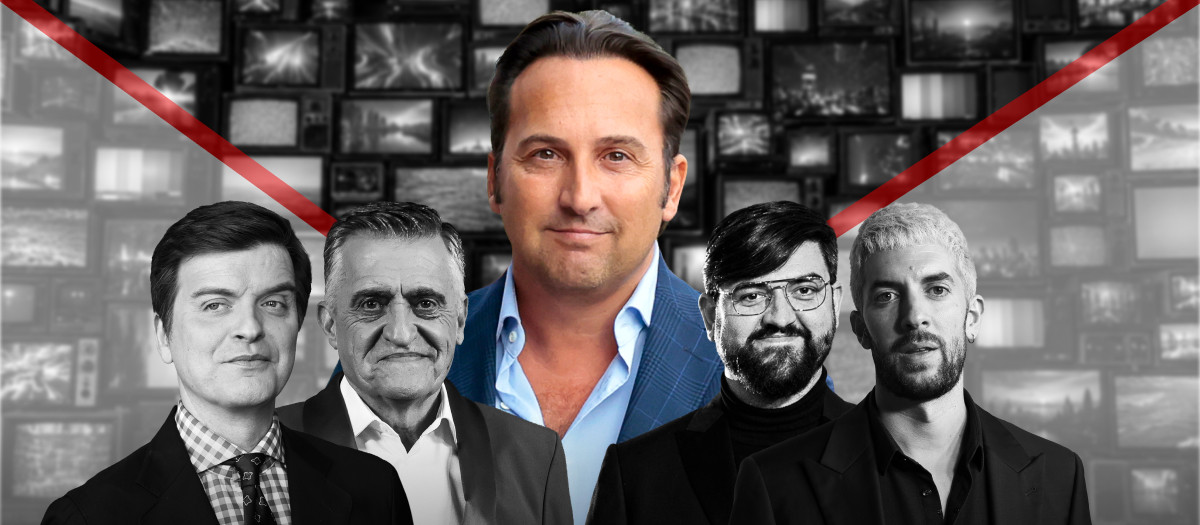 Iker Jiménez, Marc Giró, Wyoming, Manu Sánchez y David Broncano