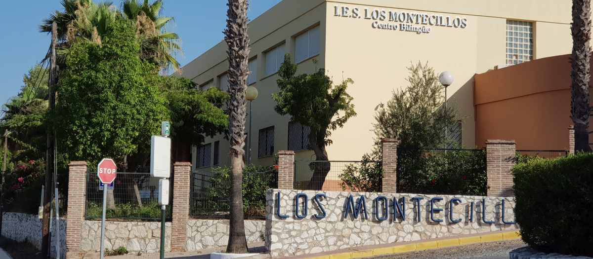 Fachada del IES Los Montecillos, en Coín (Málaga)