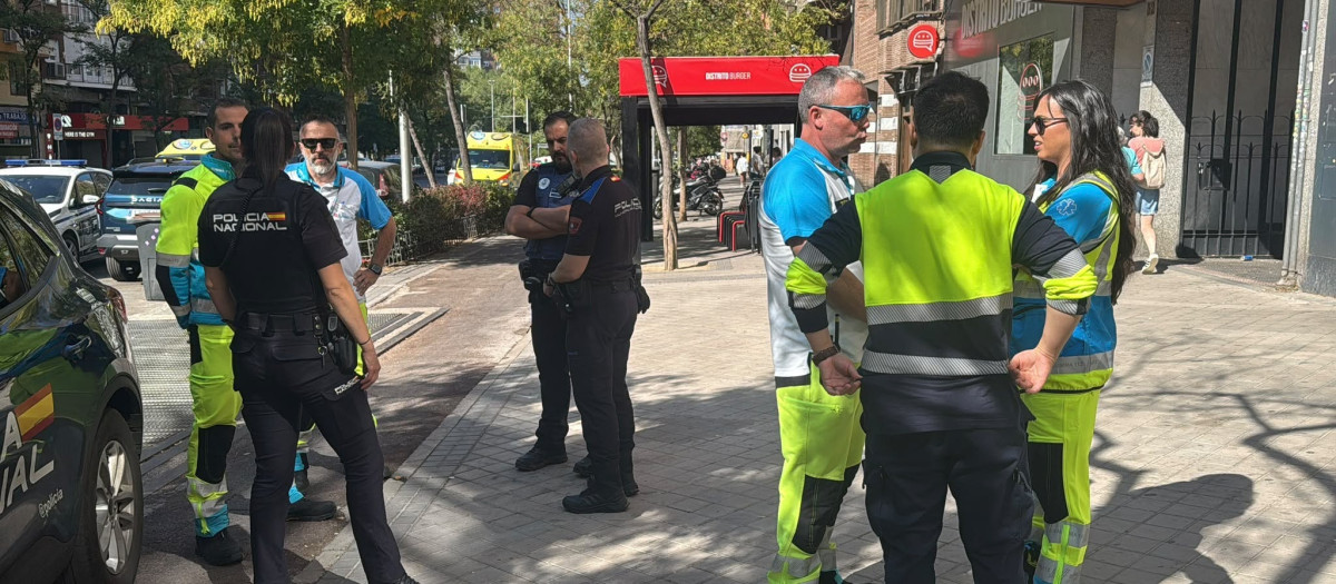 Policía Municipal de Madrid y servicios de emergencias en una imagen de archivo