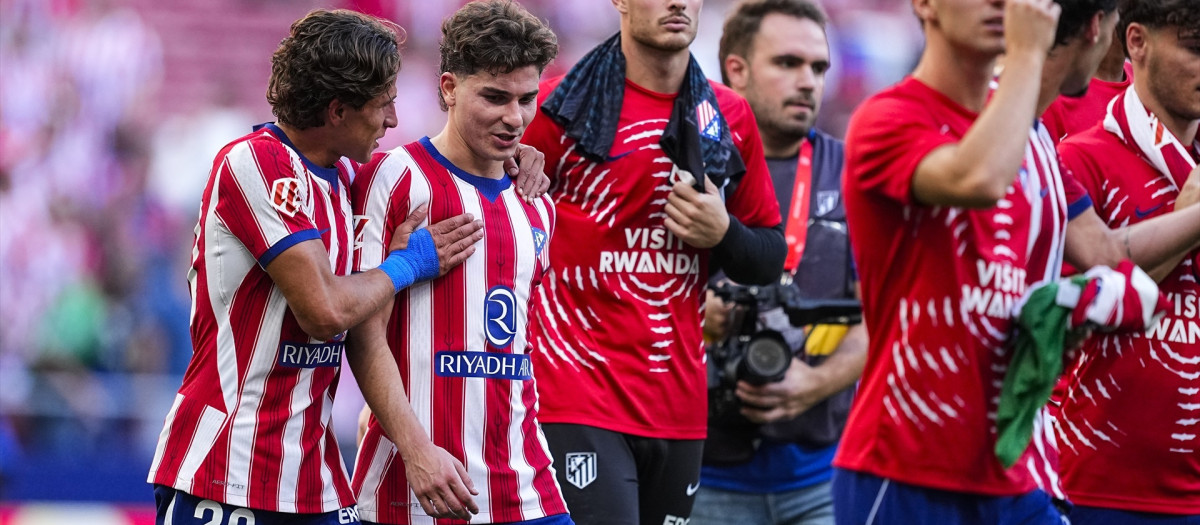Julián Álvarez, tras la victoria del Atlético en el derbi madrileño