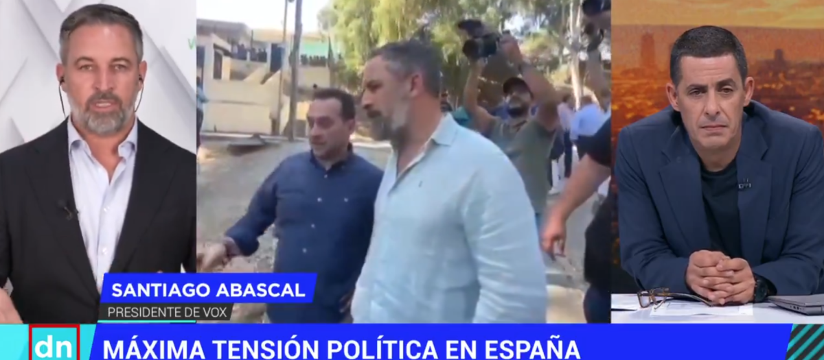 Santiago Abascal, durante su entrevista con Antonio Naranjo en 'El análisis: Diario de la Noche'