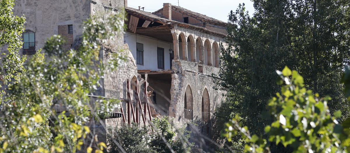 Derrumbe en el palacio de los Hurtado de Mendoza, a 21 de septiembre de 2026, en Almazán, Soria