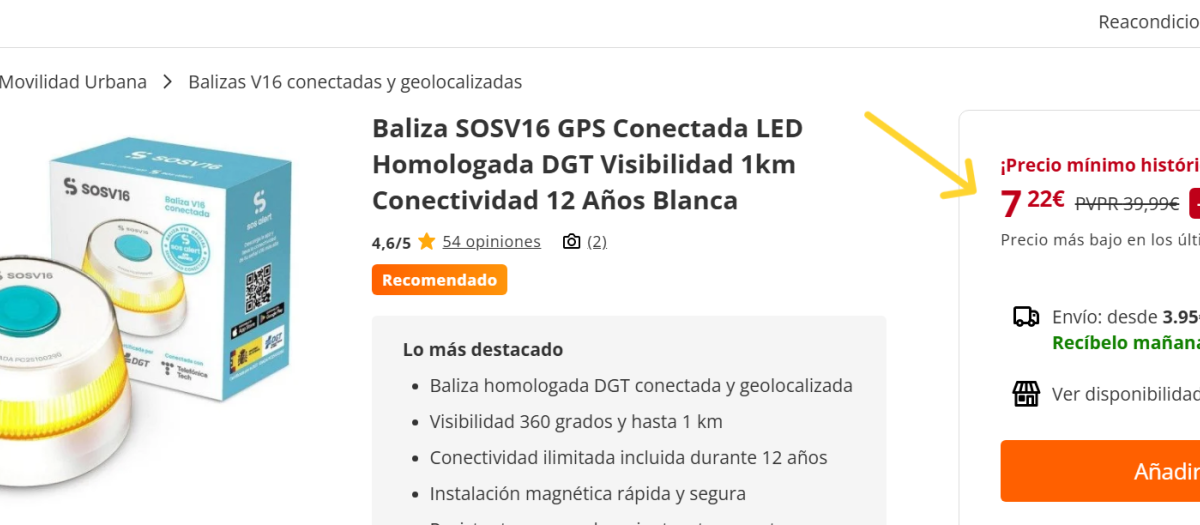 Balizas a 7,22 euros, un precio difícil de entender ahce seis meses