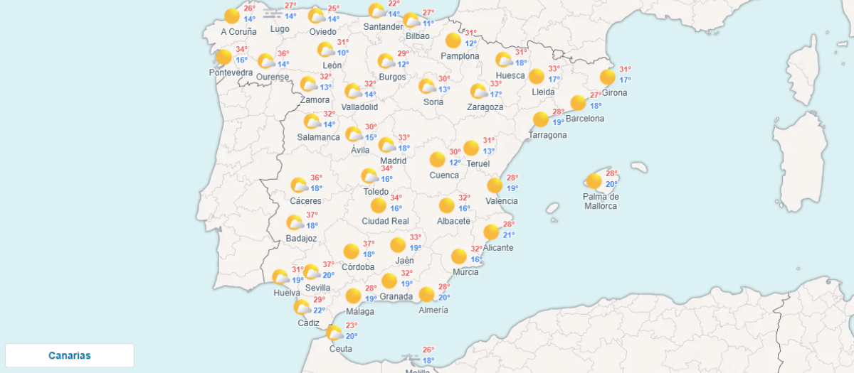 Previsión de este miércoles, 23 de septiembre