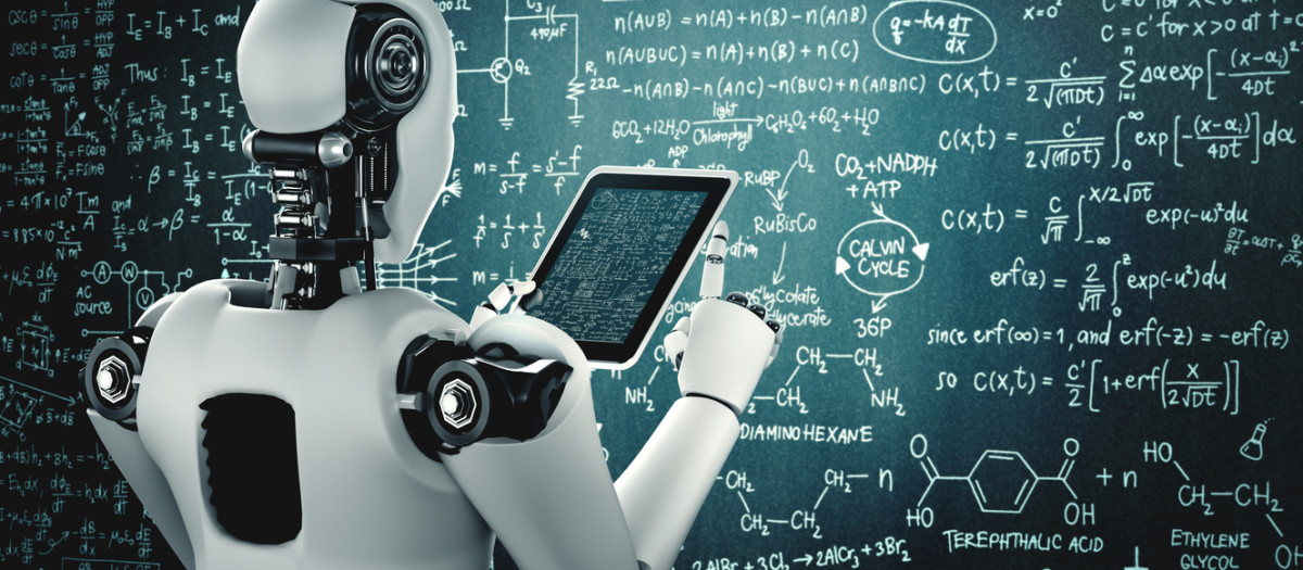 Robot humanoide usando una tablet