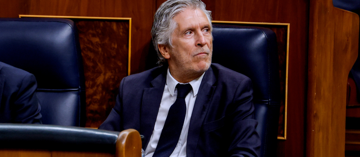 El ministro del Interior, Fernando Grande-Marlaska en el Congreso de los Diputados