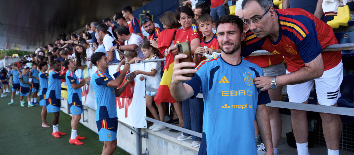 Los jugadores de la selección española en Las Rozas