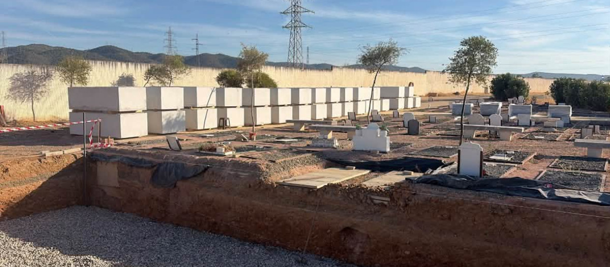 Zona donde irán los enterramientos musulmanes en el cemeterio de la Fuensanta (Córdoba)