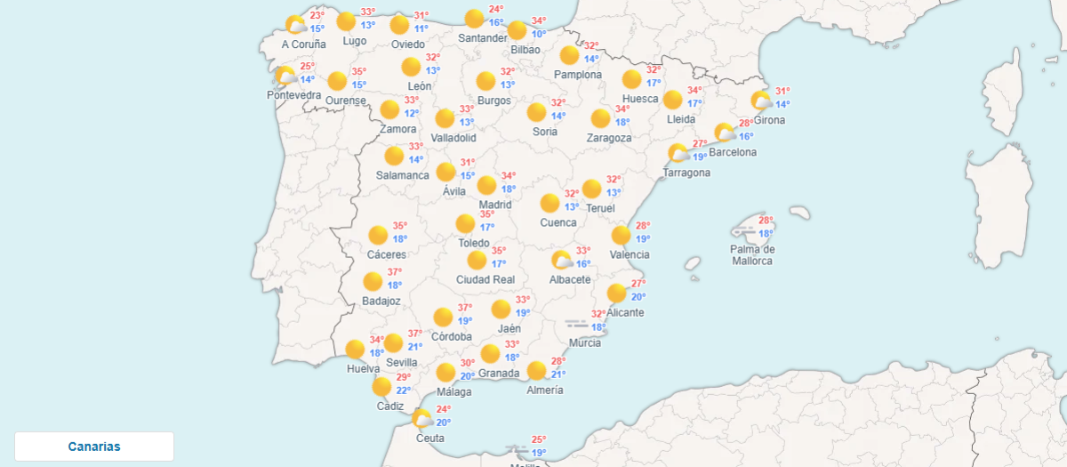 Previsión de este jueves, 24 de septiembre