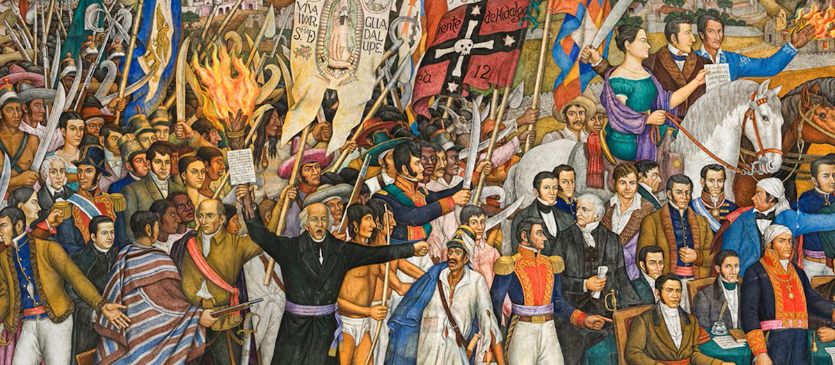 Mural 'Retablo de la independencia' del pintor Juan O'Gorman.