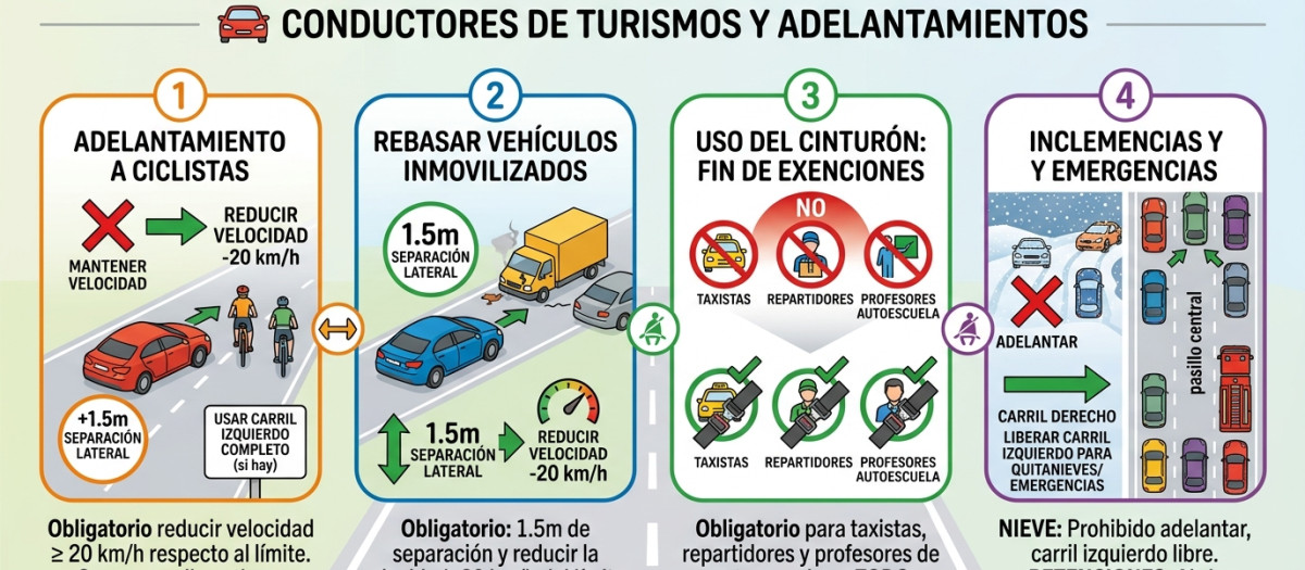 Conviene tener claras las nuevas normas antes salir carretera