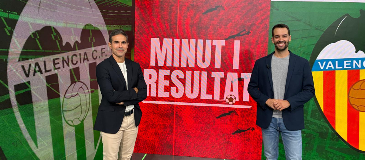 Sergi Escrivà y Josevi Sánchez presentan el porgrama Minut i resultat