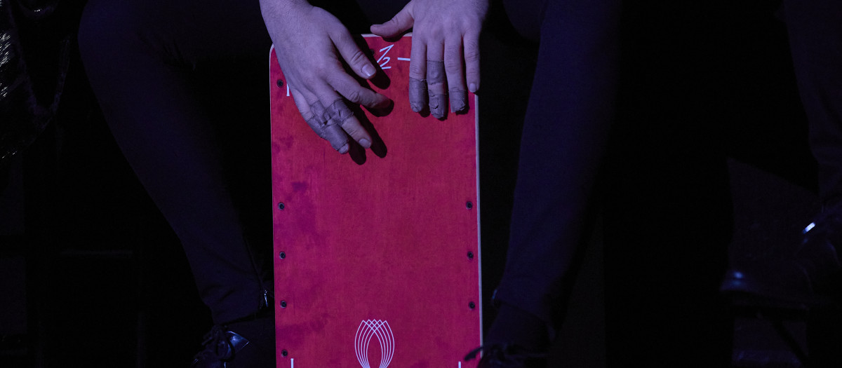 El cajón flamenco en un espectáculo