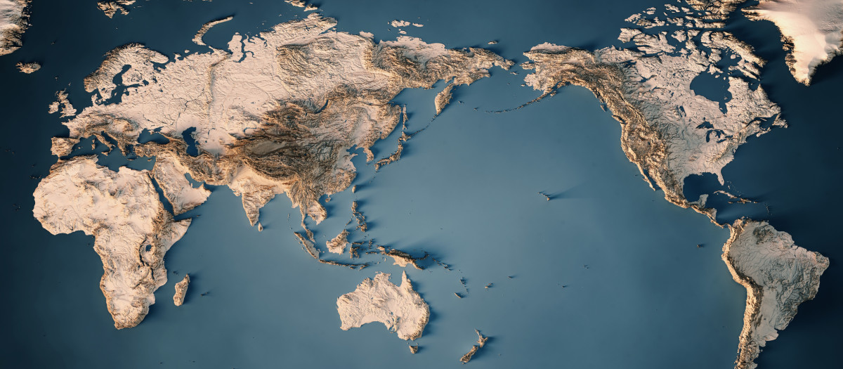Mapa del mundo en 3D
