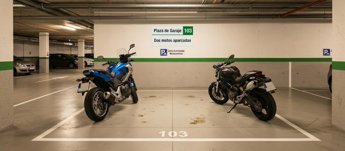 Dos motos en una plaza, una forma de doblar el alquiler