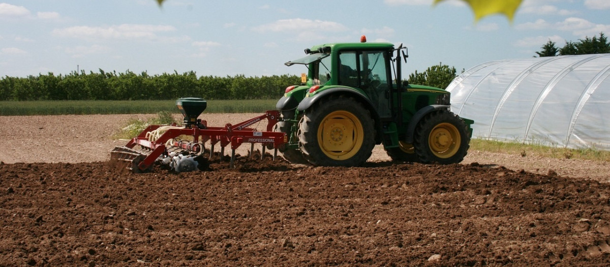 Tractor en el campo