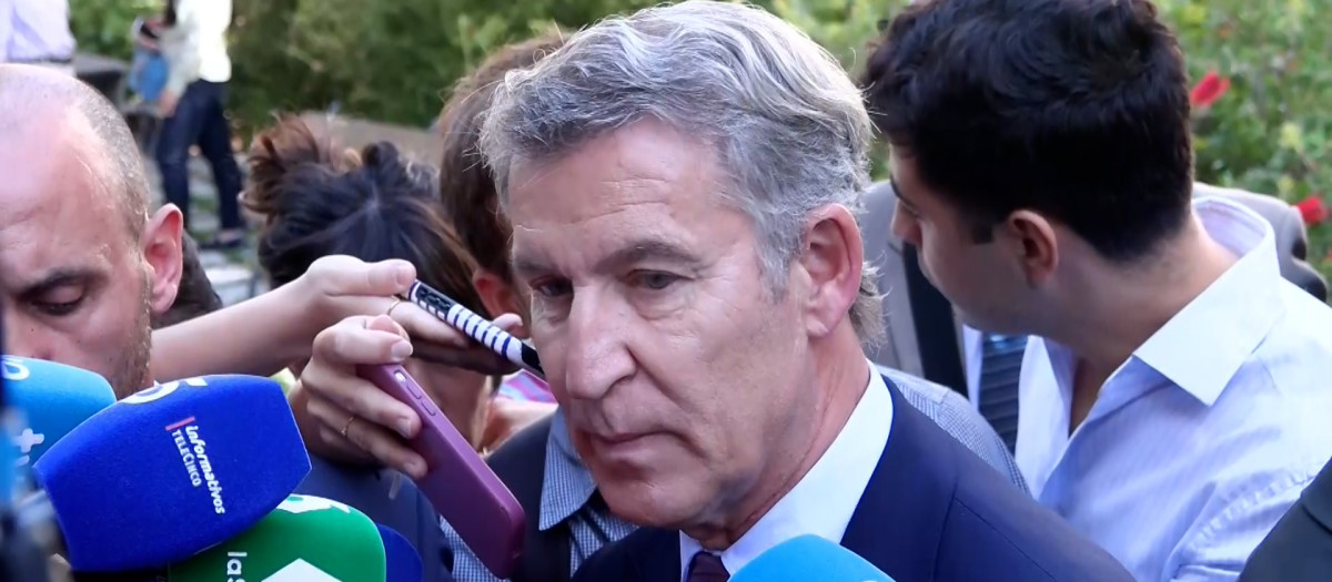 El presidente del PP, Alberto Núñez Feijóo