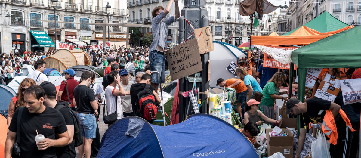 La Puerta del Sol, en una imagen de este domingo 27 de septiembre