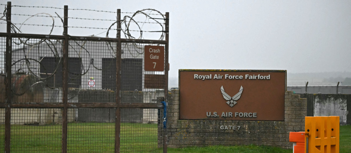 Base aérea de Fairford en Inglaterra donde operan las fuerzas aéreas de EE.UU.