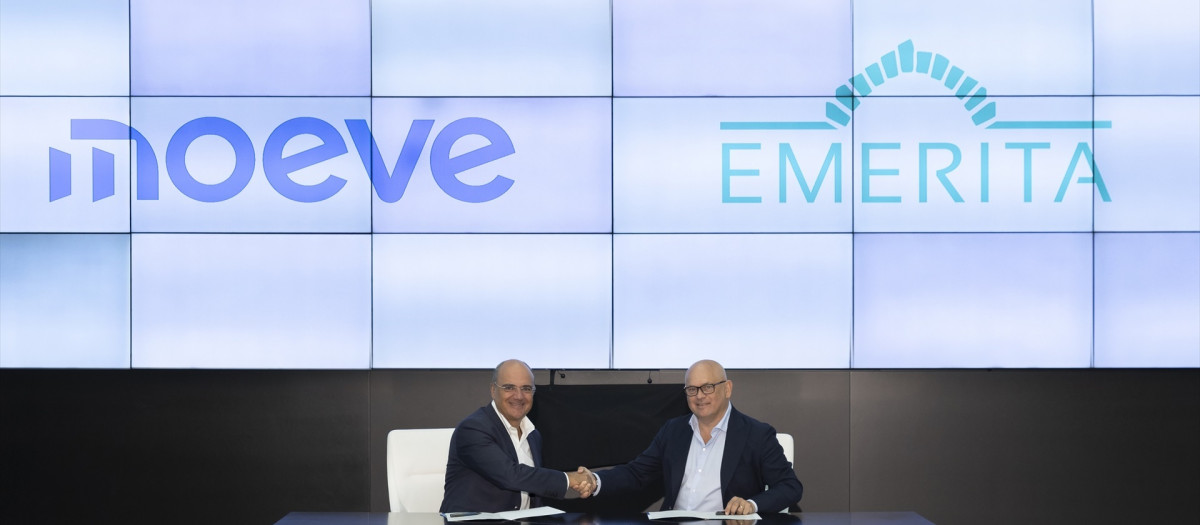 De izquierda a derecha: Carlos Barrasa, director de Commercial & Clean Energies de Moeve y Joaquín Merino, CEO de Emerita Resources