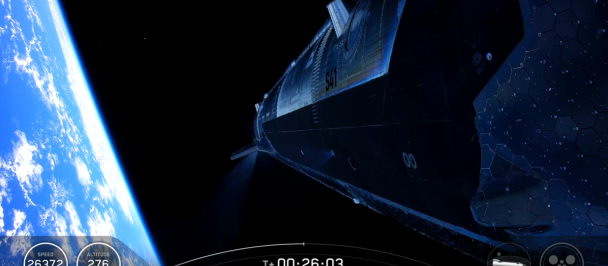 Maniobra de circularización de la nave Starship