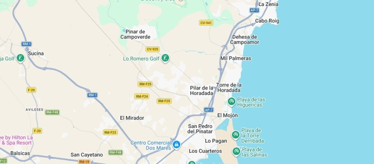 Imagen de la zona en la que se ha registrado el terremoto