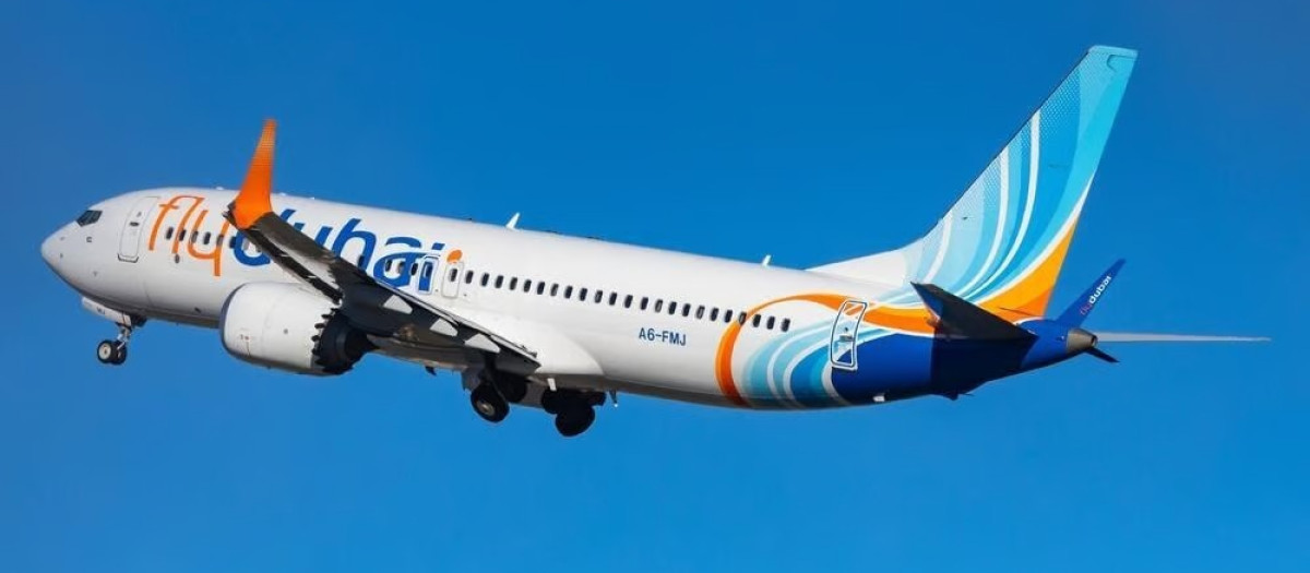 Un avión de la compañía FlyDubai