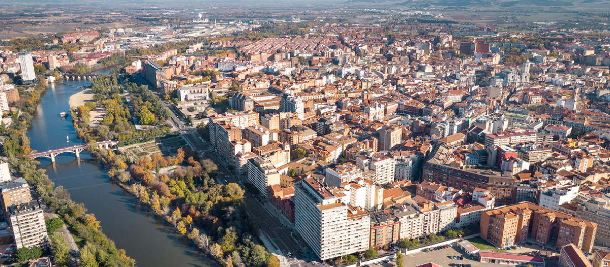 Vista aérea de la ciudad de Valladolid