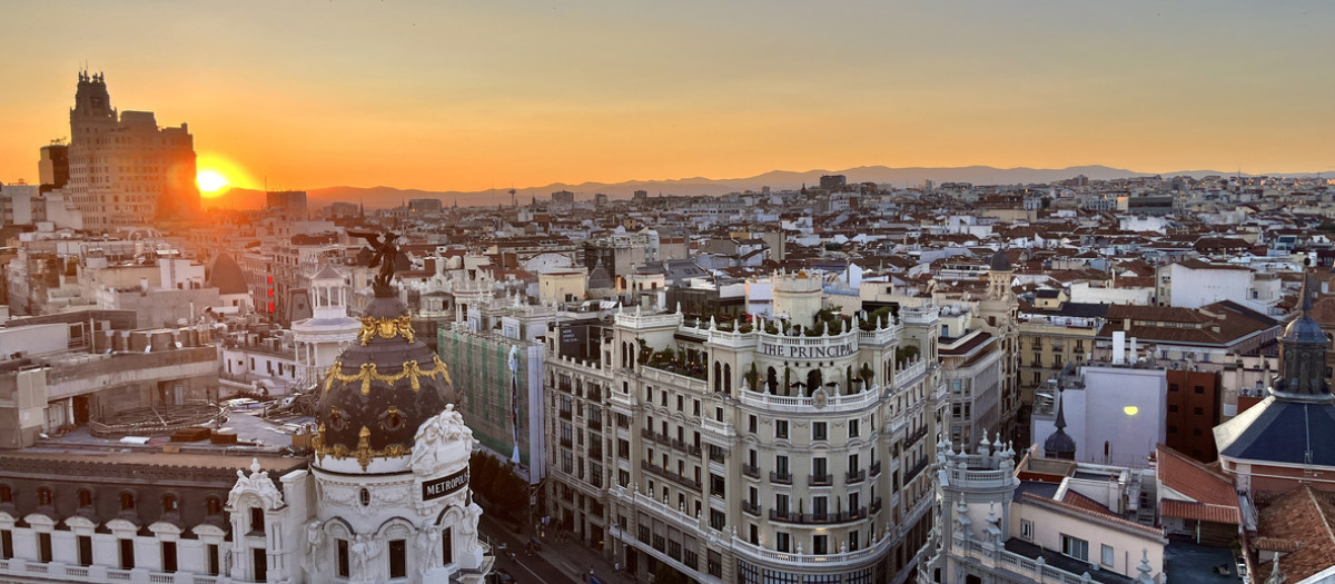 Paisaje urbano en Madrid