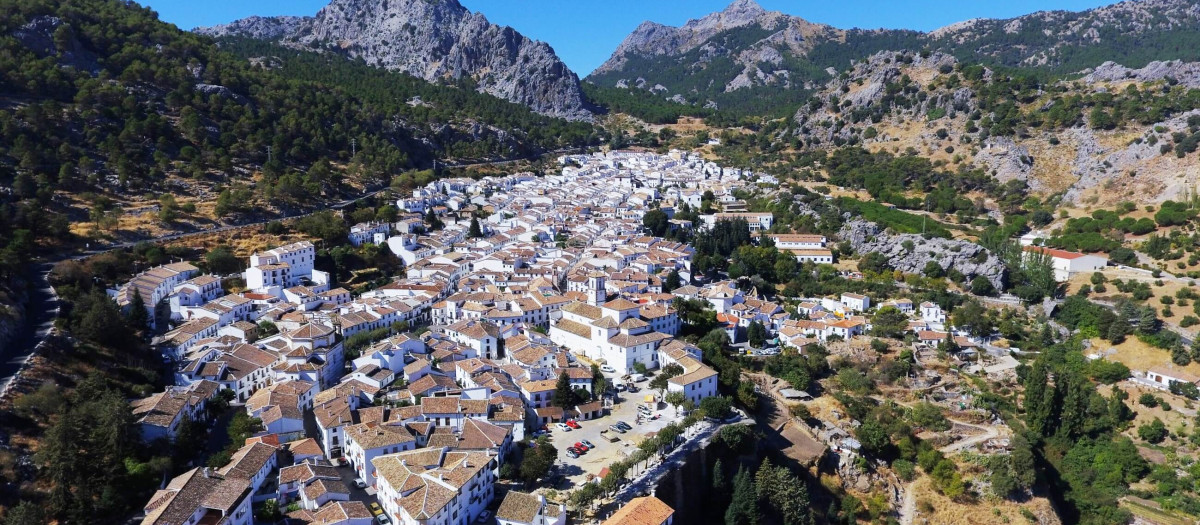 Vista aérea de Grazalema (Cádiz)