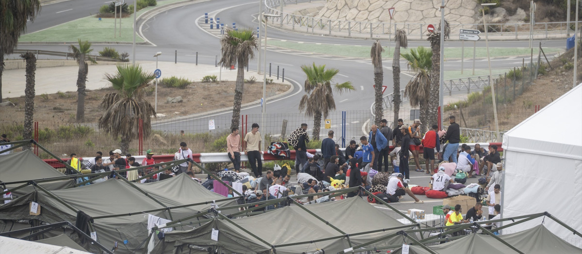 Centro del Tarajal en Ceuta, cerca de la frontera