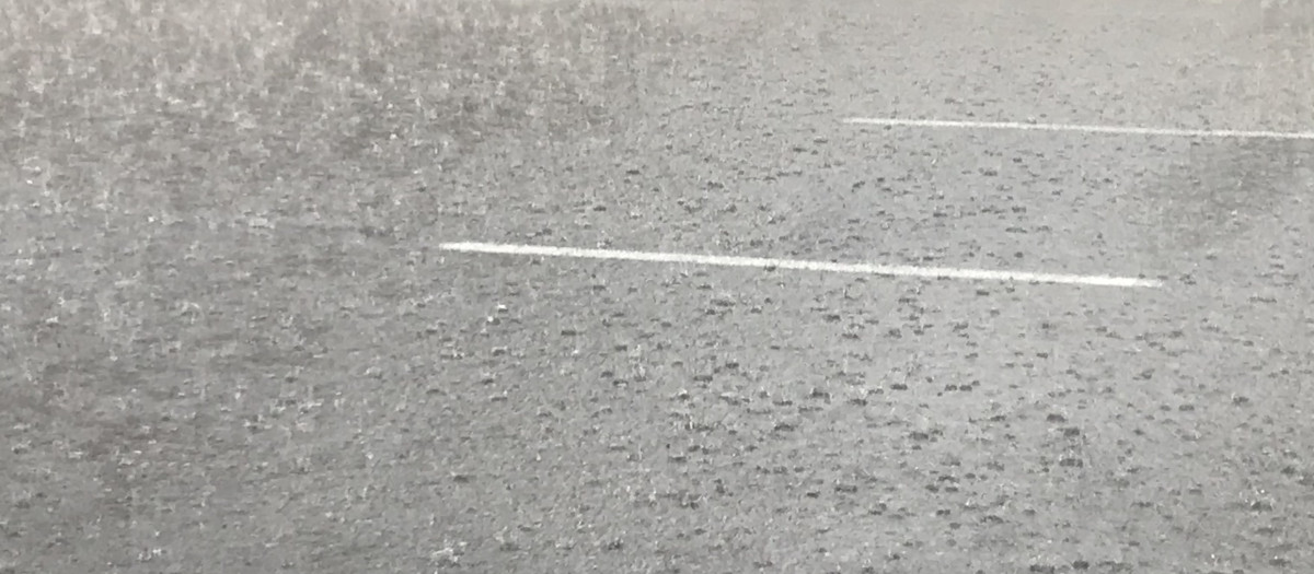 Imagen de la lluvia sobre la ciudad de Valencia