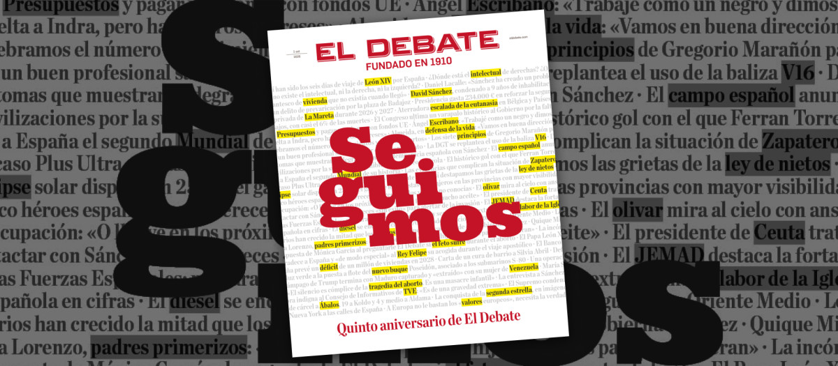 Portada de El Debate con motivo del quinto aniversario