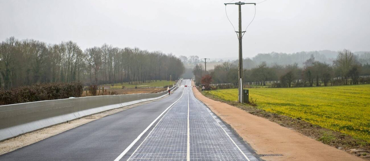 Carretera solar en Normandía